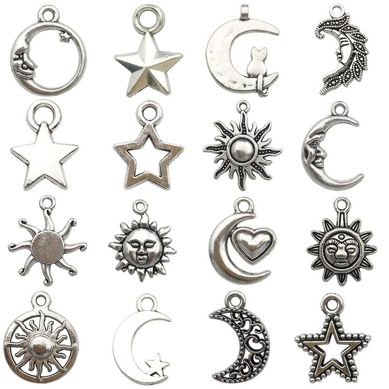 

Набор для изготовления украшений «Луна и звезды», 16 предметов: Серьги, Ожерелья, Браслеты, Шармы и Подвески