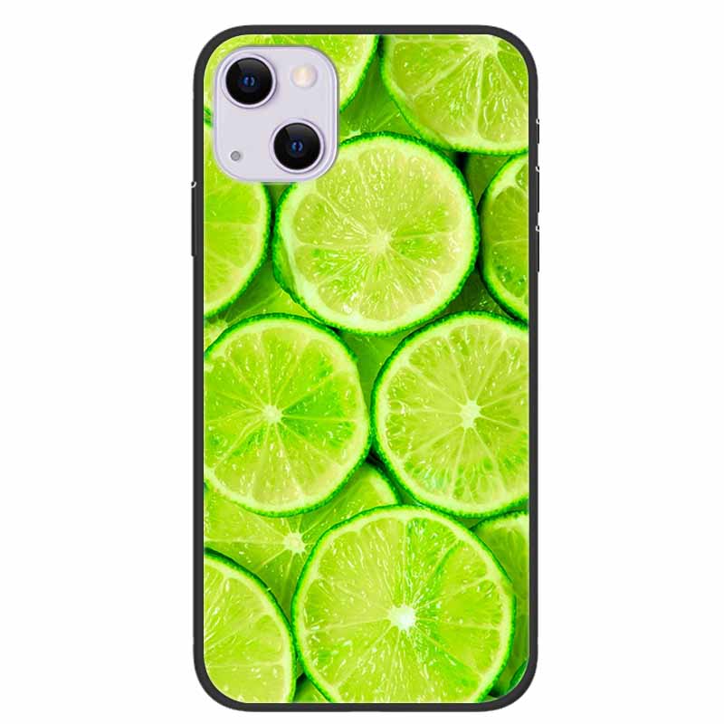 For iPhone 14/14 Plus Case Black Silicone Soft TPU Luxury Flower Animal Back Cover For iPhone 14/14 Plus New Shells for iPhone14