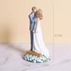 American-style Elegant Imitation Woodcut Figurine Sculpture Home Wedding Gift Top Cake Resin Decoration