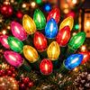 25FT C7 LED Christmas Lights Outdoor, Multicolor Vintage Style