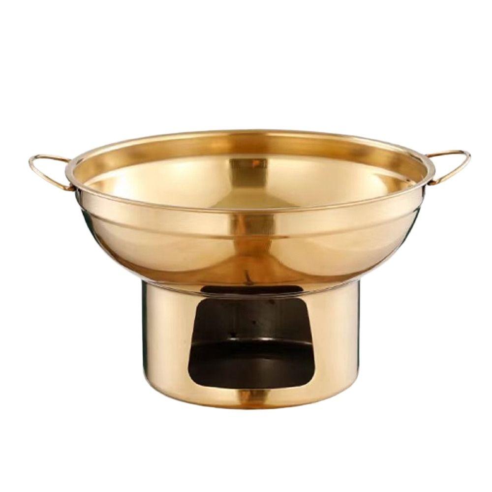 Durable 20/22cm Hot Pot Stainless Steel Double Ears Cooking Pot Thickened Cooking Stove Outdoors