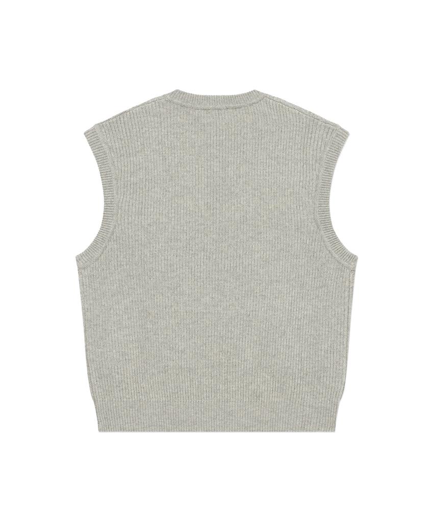 COVERNAT Knit Vest Heather Gray