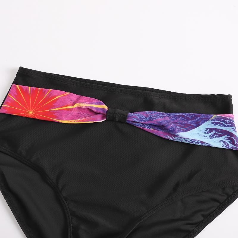 Women Sexy Bikini Set Two Pieces Swimsuit Fashion Push Up Floral Printed Split Swimsuit Bikini Suit Female Beach Halter Swimwear