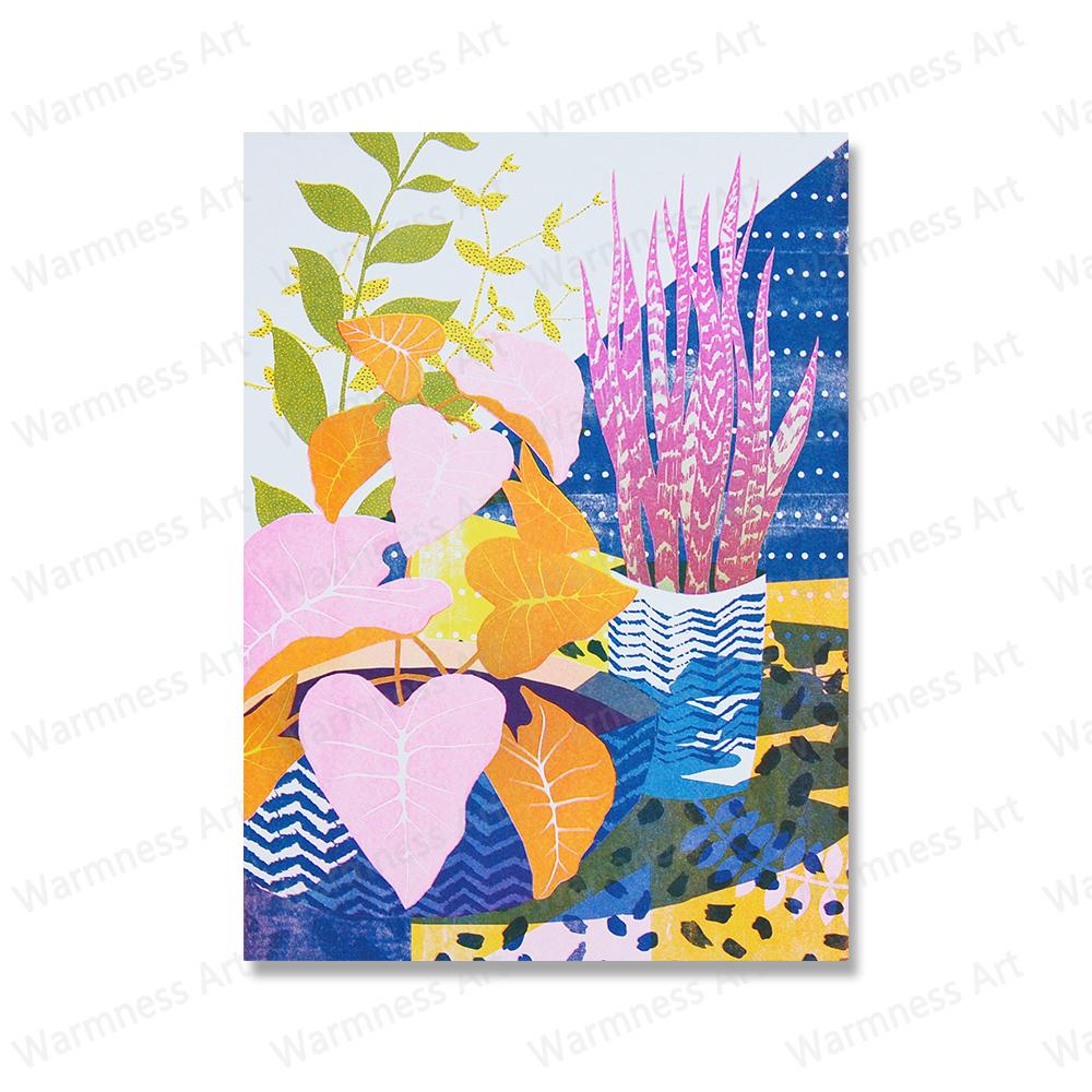 House Plants Painting Botanical Art Posters Wall Art Canvas Prints Vegetable Wall Pictures for Living Room Bathroom Home Decor No Frame