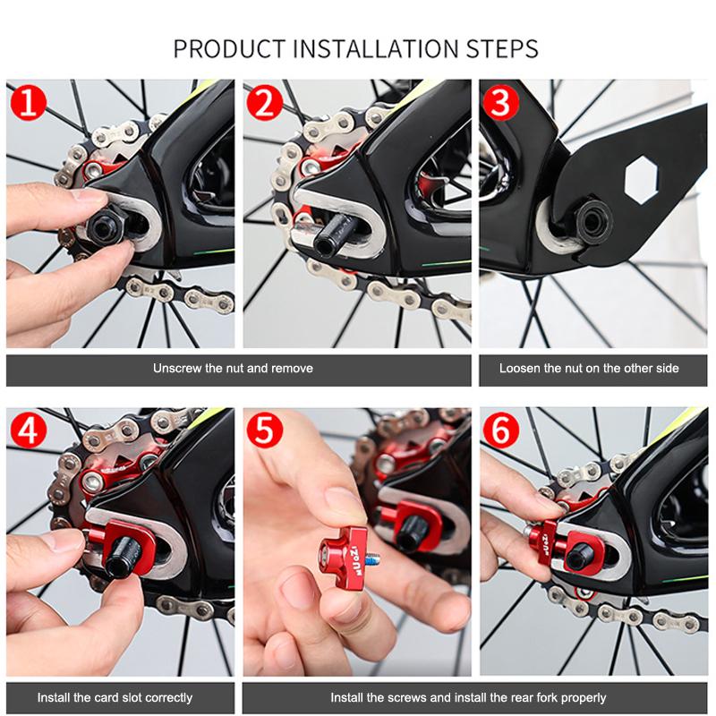 1Pcs Bicycle Chain Adjuster Tensioner Fastener Aluminum Alloy Bolt For Bmx Fixie Bike Single Speed Bicycle Bolt Screw