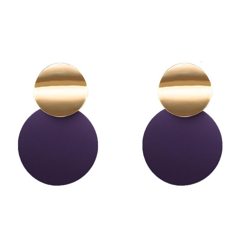 2023 Asymmetrical Round Metal Earrings - European & American Fashion Brand for Women