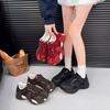 European Products Popular Velcro Octopus Daddy Shoes Women 2025 Soft Leather Foreign Breathable Fashion Versatile Casual Shoes Tide