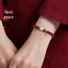 Cinnabar Bracelet Amulet for Women - Purple Gold Sand Beads, Gift for Best Friend or Girlfriend