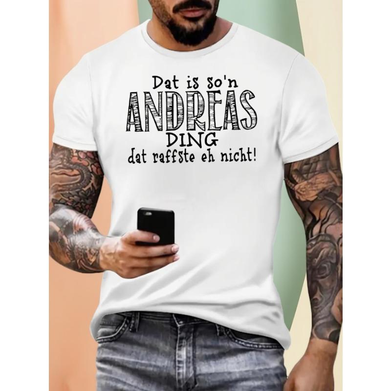 

European sizes Andreas Men S Summer Short Sleeve T-Shirt 4XL білий