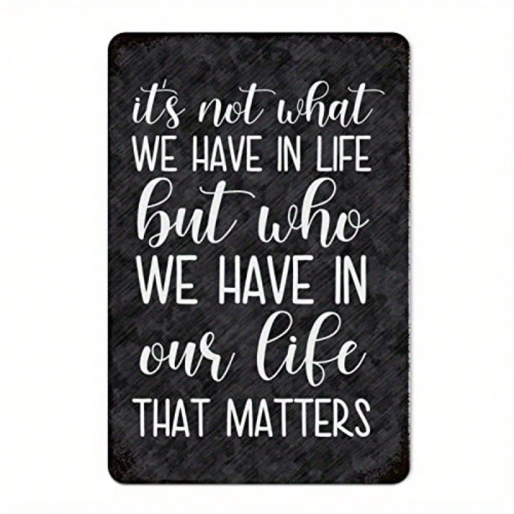 Family Love Metal Wall Decor Inspirational Quote Rustic Farmhouse Art 20x30