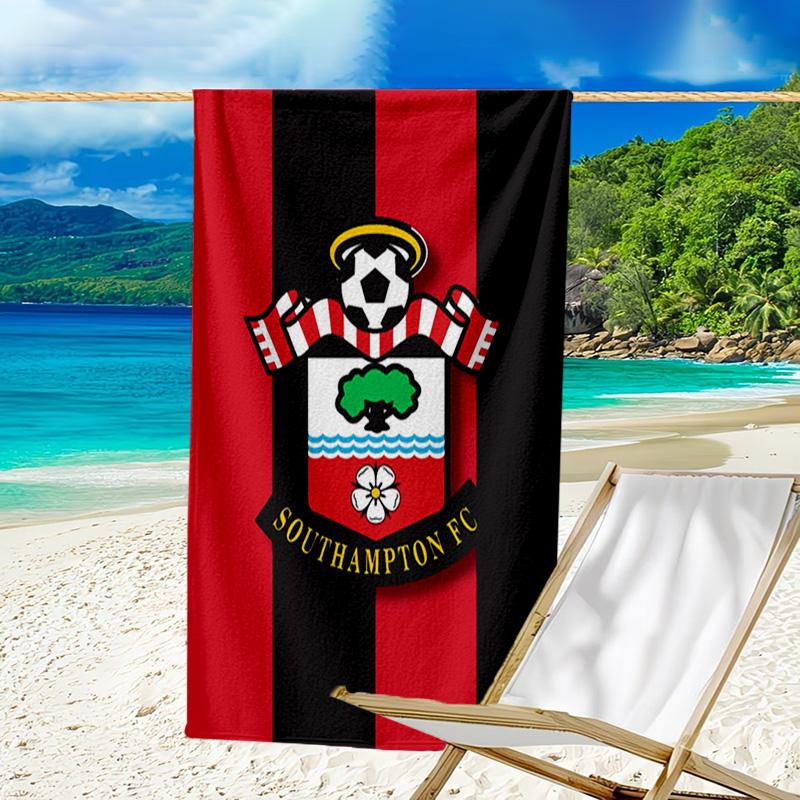 Asciugamano da Spiaggia Stampato con Stemma FC, Microfibra Super Morbida, Regalo Perfetto per Compleanno, per Piscina, Spiaggia, Viaggio, per famiglia e amici