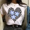 Fashion Masek Love Heart Print Graphic Print Feminine T-Shirt Women Street Style Vintage Clothes Kawaii Punk O-Neck Tshirt