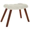 Cream Velvet Rocking Chair with Footstool