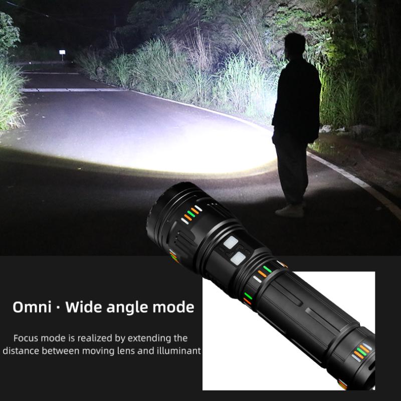 New Upgrade G600 High Power Led Flashlights Super Bright Spotlight Flashlight Zoomable Outdoor Emergency Camping Torch