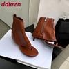 Mode Niedriger Absatz Mode Offene Zehe Damen Sandalen Stiefeletten Mit Reißverschlüssen Schuhe Damen Schuhwerk Sandalen Stiefeletten Für Frauen Zehentrenner