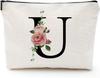 A Z Personalized Letter Makeup Bag Monogrammed Bridesmaid Gifts Presents Cosmetic Bag Portable Storage Organizer Pouch Travel