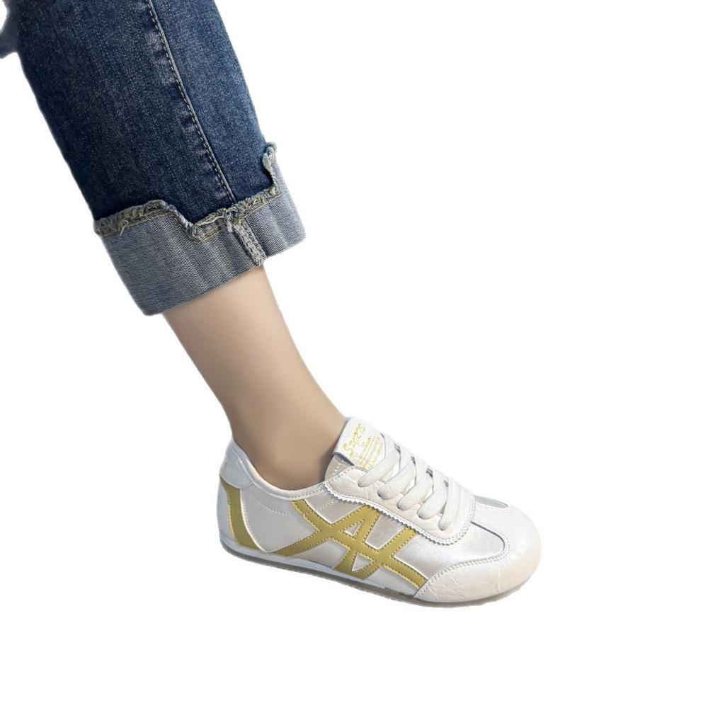 Women's Shoes 2025 New Summer Flat-bottomed German Training Shoes Student Versatile Sports and Leisure Shoes Soft-soled Forrest Gump White Board Shoes