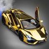 1:24 Lambor Revuelto Alliage Voiture de Sport Modèle Réduit Jouet Portes Ouvertes Son Lumière Tirer en Arrière Voitures Miniatures Cadeau de Vacances pour Petit Ami