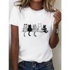 Cute Cats (31) Women'S Comfortable Crew Neck T-Shirt - Perfect for Relaxed Spring & Summer Outfits