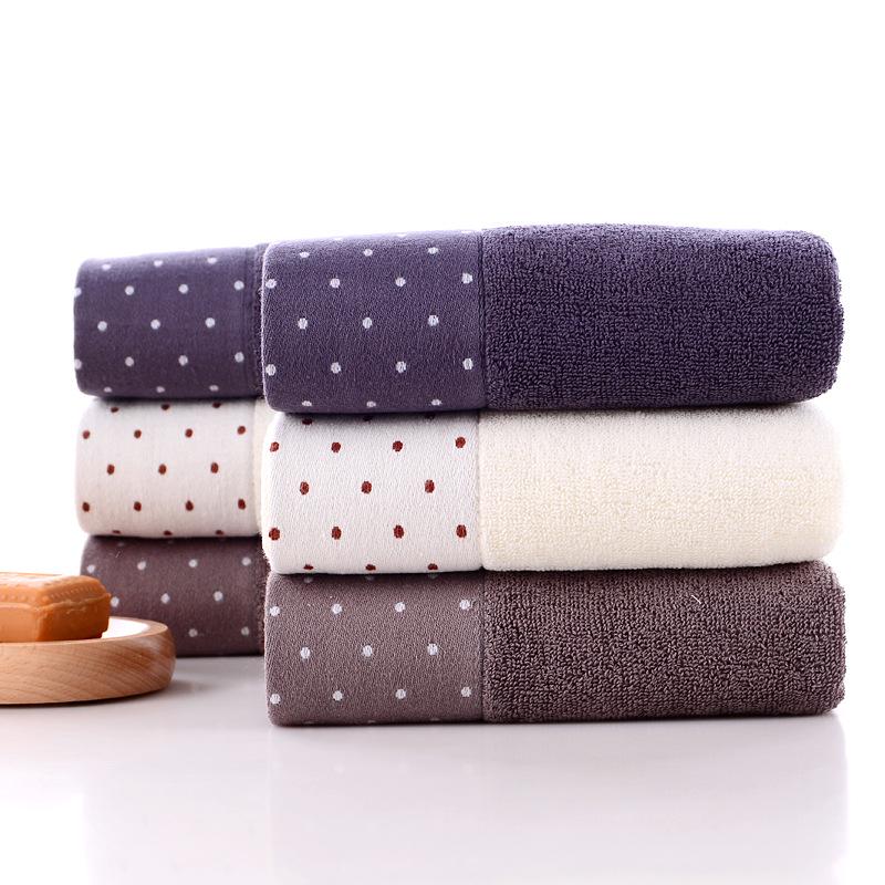New Jacquard Polka Dot Thick Cotton Towel Gift