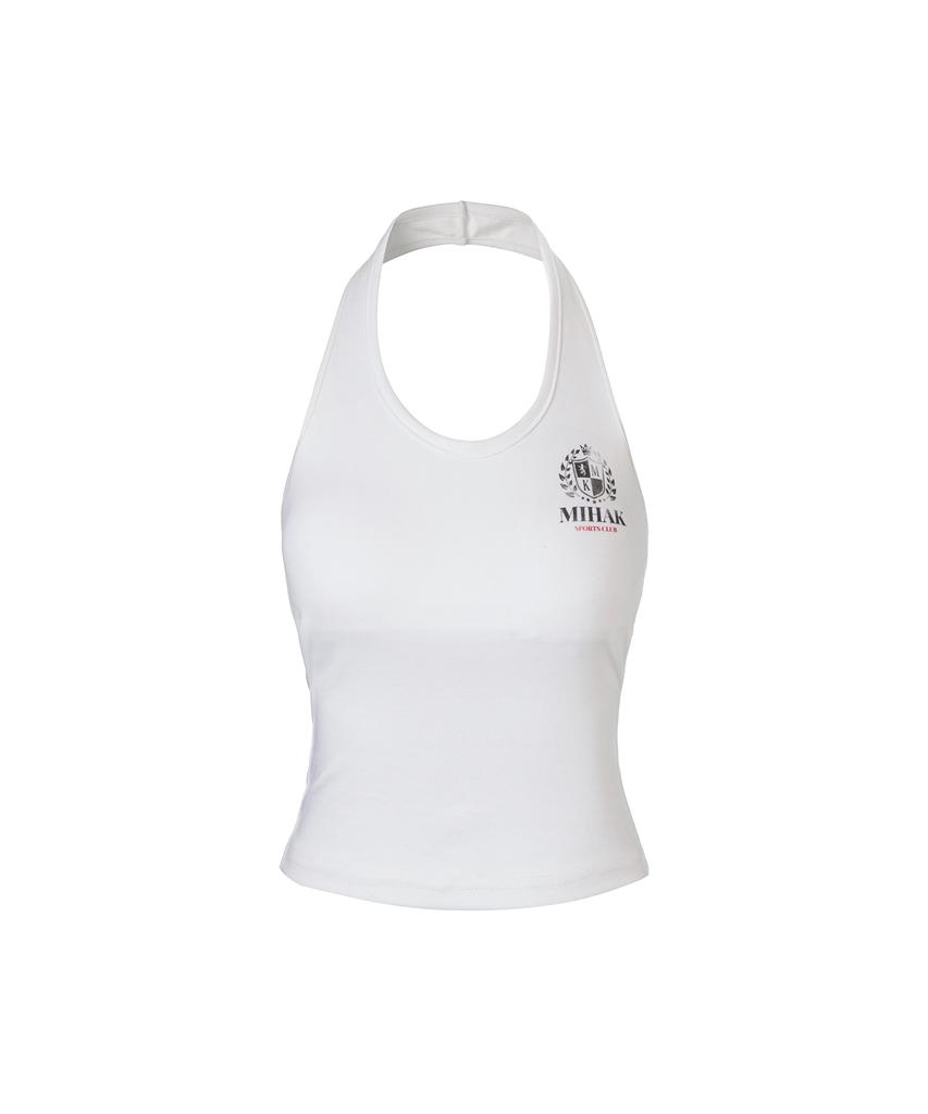 Mihag Ivy League Halter Neck Sleeveless (White)