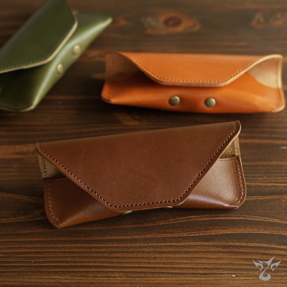 Deep Zone Eyeglass Tochigi Genuine Cowhide Case, Leather, Stylish, Leather, Gift, Men's, Women's, Father's Day, Birthday, Anniversary, Couple's,