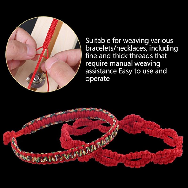Wood Paracord Jig, Adjustable Length Paracord Jig Bracelet Maker Diy Hand Knitting Bracelets Necklaces