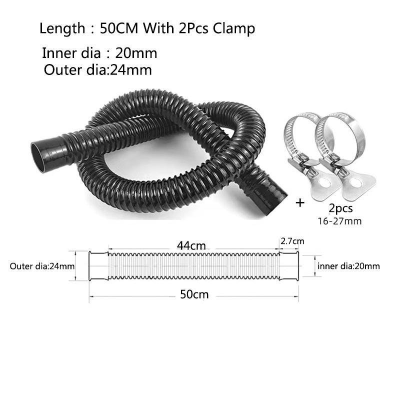 

50/100cm Flexible Corrugated Aquarium Hose Durable Fish Tank Inlet Outlet Joint Hose Water Pump Supplies Pipe Easy Install