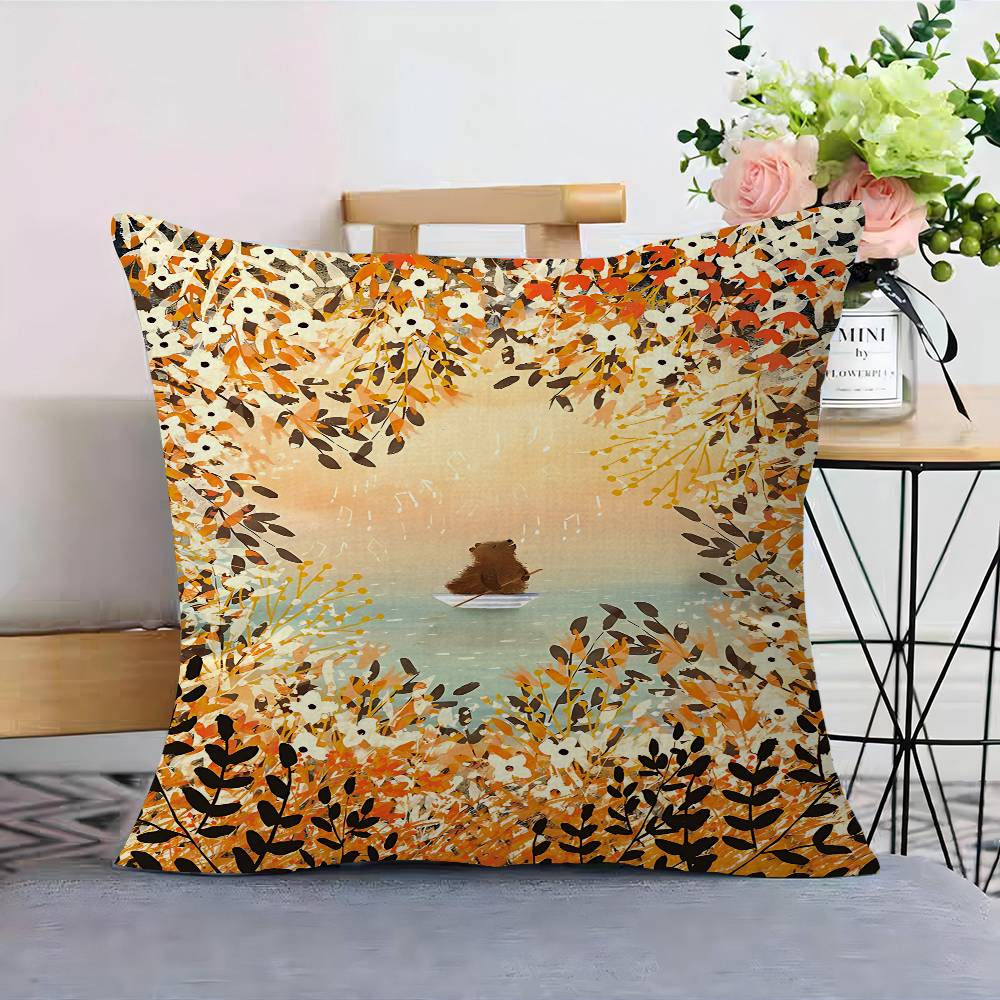 Scenery Painting Art Movie Sticky Personalized Pillow Dust Cover Bedroom Kids Party Decoration Pillowcase Birthday Children Gift