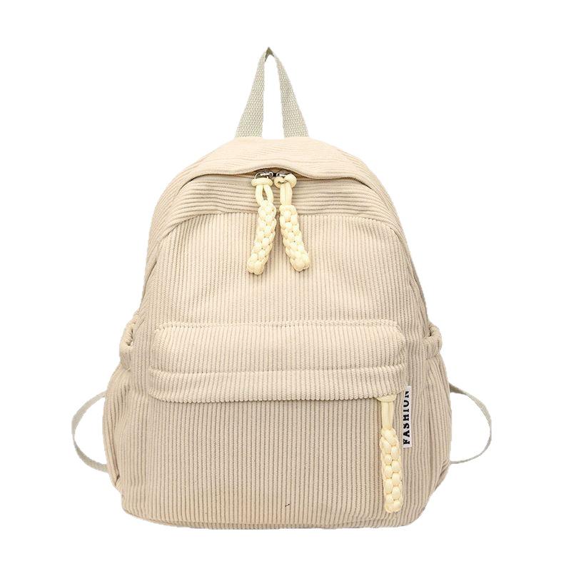 Schoolbag Hot-selling Velvet Backpack Women's Small 1011 New Fashion Corduroy Student Backpack Travel Small Backpack