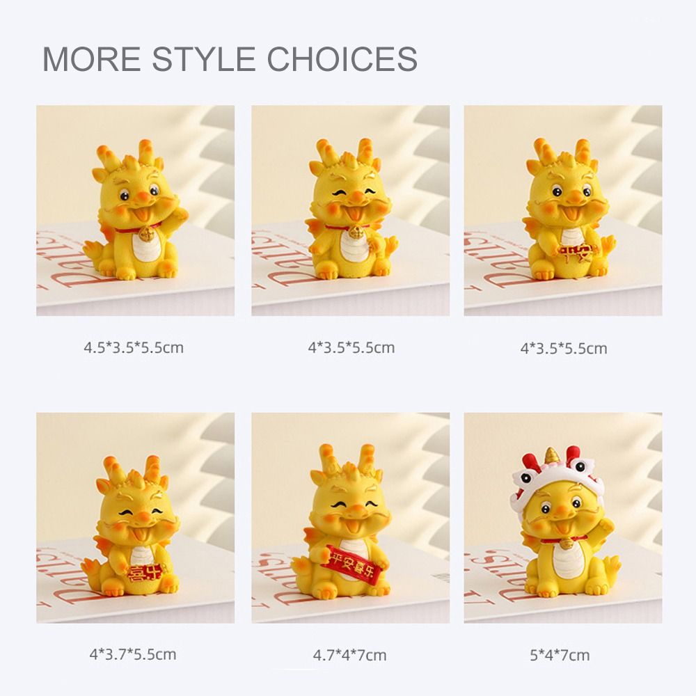 Accesorii Birou Figurine Dragon Auriu 2024 Anul Dragonului Mini Meșteșug Rășină Acasă