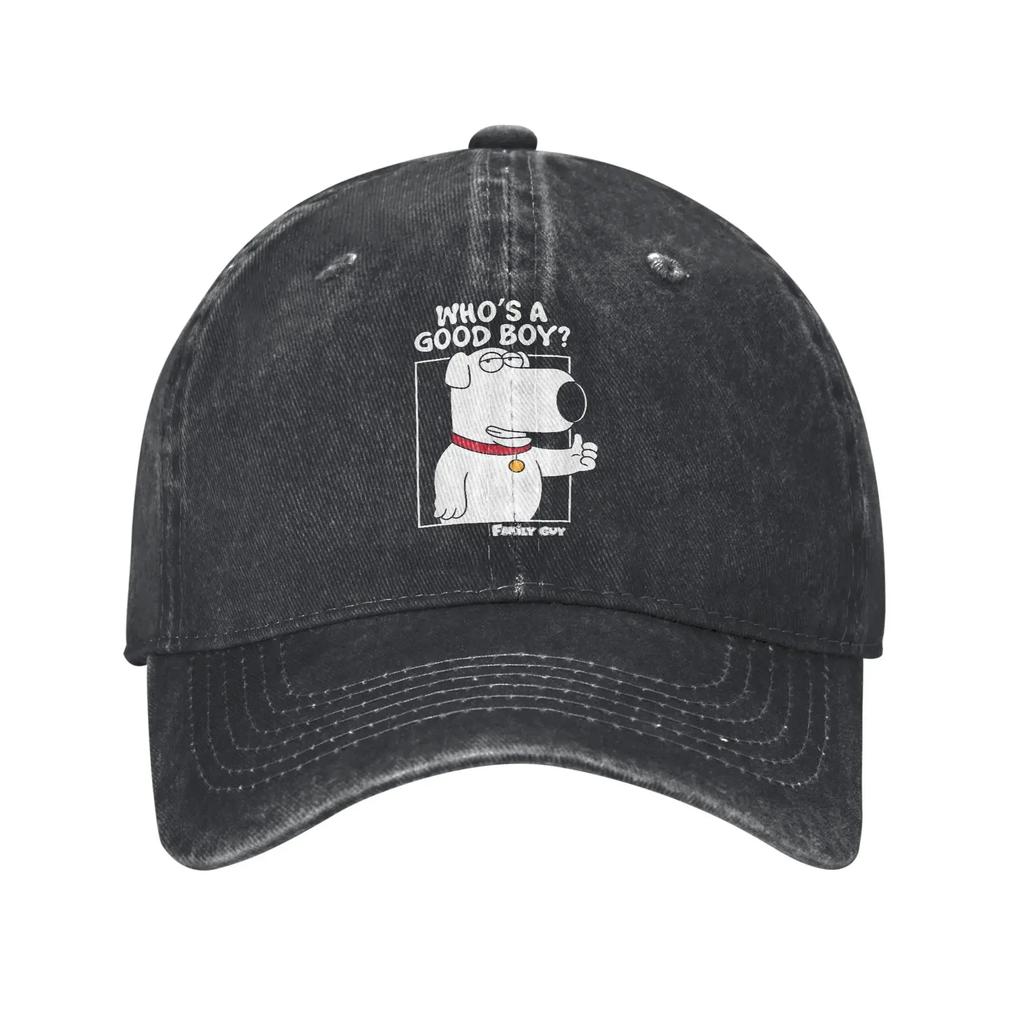 Afamilies Cartoon Stewie Brian Cartoon Baseball Cap Distressed Washed Headwear Outdoor All Seasons Travel Adjustable Caps Hat