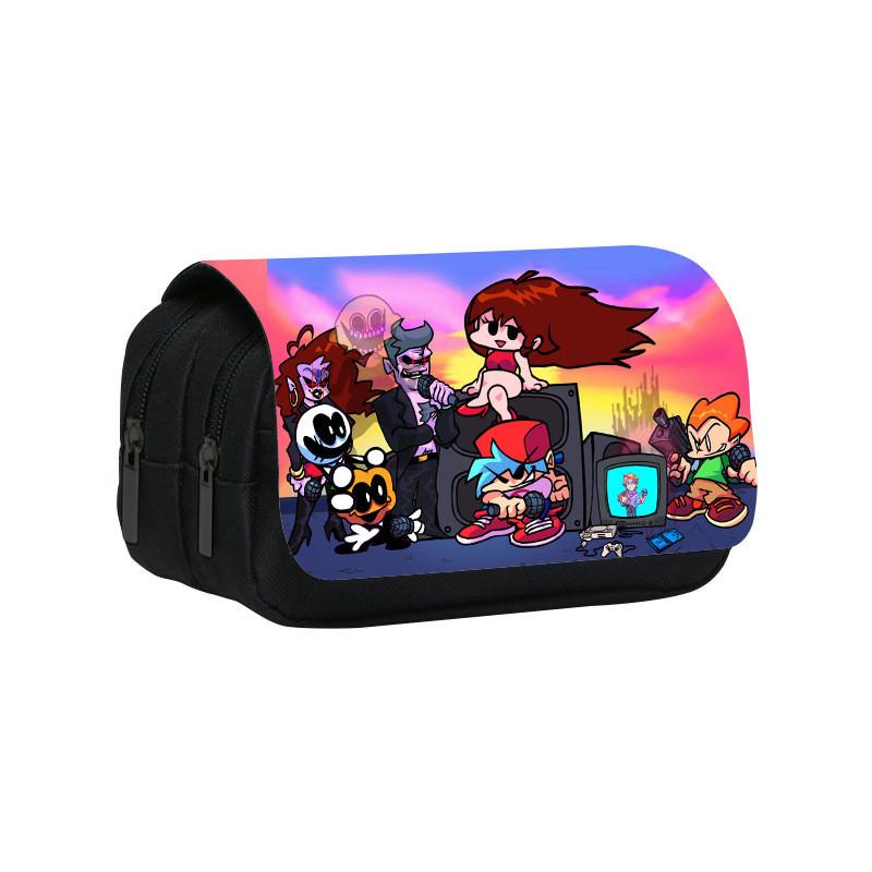 Friday Night Funkin Pencil Case With Nylon Material And Spacious Storage For Students
