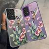 Phone Cover Case for Samsung Galaxy A35 A31 A24 A25 A26 A21s A23 A34 A17 A20s A13 A14 A12 A15 A16 Flowers Silicone