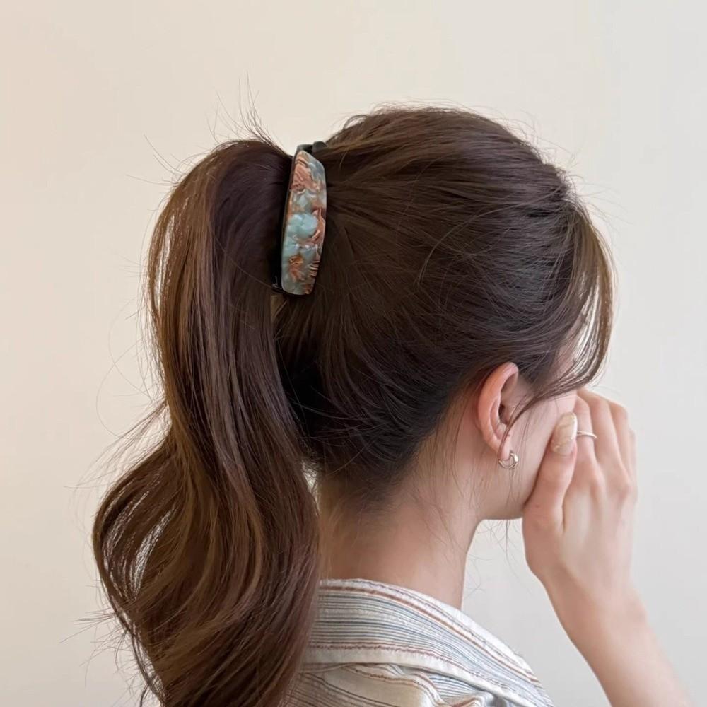 Acetat-Finish Bananen-Haarspange Gebogene Bananenform Haarnadel Haarklammer Pferdeschwanz-Styling