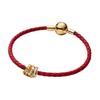 Pandora Gold Plated Copper Silver Alloy, Synthetic Cubic Zirconia Bracelets Women's Red ZT3084