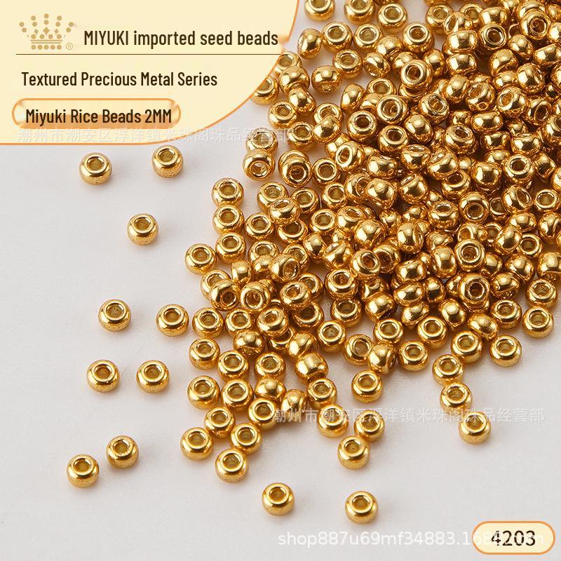 1.5mm-3mm Metallic Texture Miyuki Rice Beads for Embroidery DIY Accessories