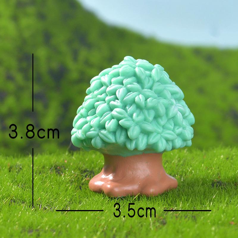 Cartoon Big Tree Micro-landscape Resin Small Decorative Items, Colorful Artificial Trees, Cute Trees, and Small Garden Landscaping Accessories
