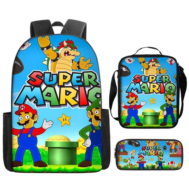 Mario, Primary And Secondary School Schoolbag, Children'S Backpack, Cartoon Satchel.