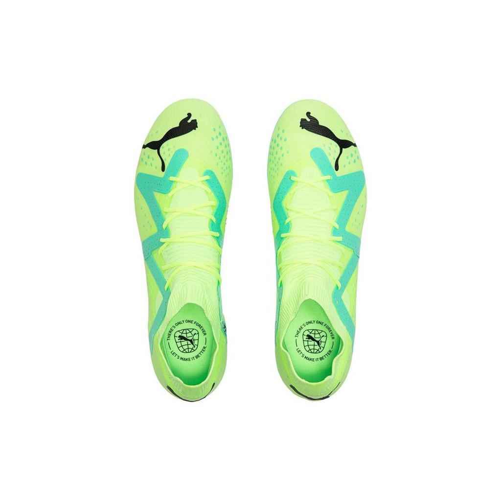 Puma Future Match Round Toe Lace-Up MG (Rubber Short Studs) Soccer Shoes Men Soccer Shoes Yellow Green 107183-03