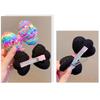 5PCS Double Sequin Bow Sequin Hair Clips Long Gradient Color Princess Hairpin  Children Headwear