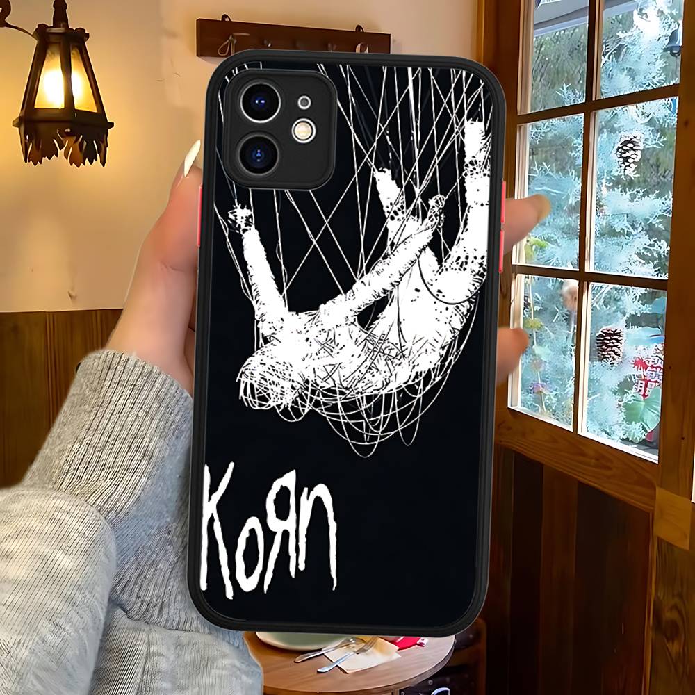 

K-Korn Rock Band Matte Protective Case For IPhone 16 15 14 13 12 11 Pro Max X XS MAX Protection Case iphone 16 plus
