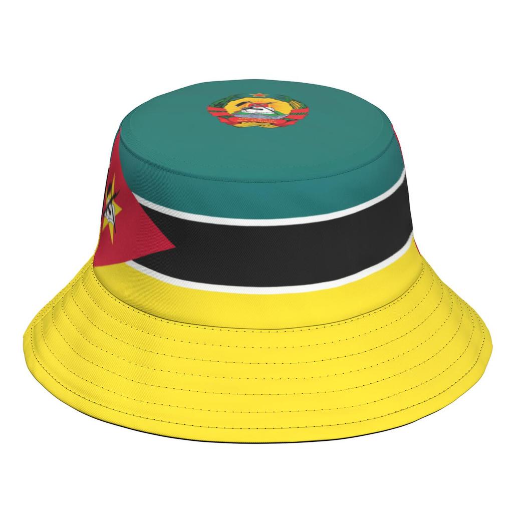 Mozambique Fisherman Hats Custom Name Team Logo Bucket Cap Country Fishing Travel Portuguese Nation Republic Flags Headgear