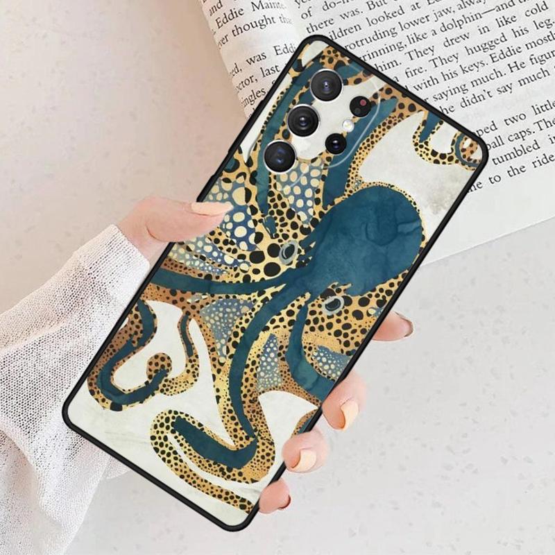Marine Life Ocean Octopus Phone Case For Samsung Galaxy S25 S23 S30 S8 S21 S20 FE S24 S22 Note 10 20 S8 Plus lite Ultra