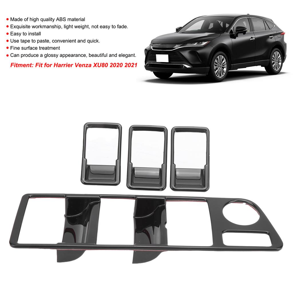 4Pcs Right Hand Drive Window Lift   Panel Decoration Cover Replacement Fit for Harrier Venza XU80 2020 2021