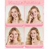 8 PCS Mini Powder Puff, Velour Finger Setting Powder Puffs for Face, Small Drop-Shaped Makeup Sponge (Black+White+Nude+Pink)