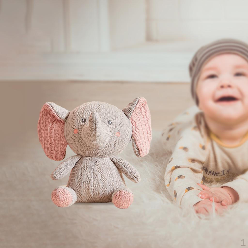 Animals Doll Toy Soft Stuffed Knitted Fabric for Babies, Kindergarteners, Girls