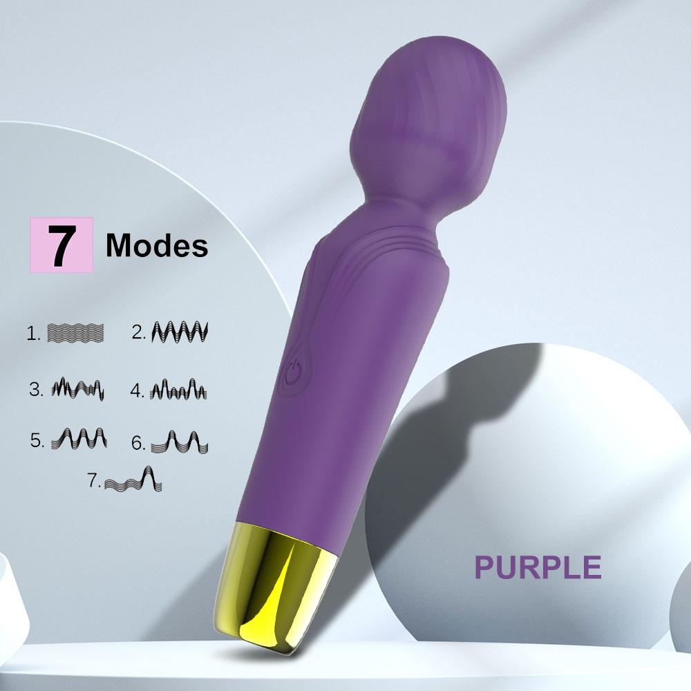 Powerful AV Magic Wand Vibrator for Women Rechargeable 7 Speeds G-Spot Massager & Clitoral Stimulator Silicone Adult Sex Toys for Couple