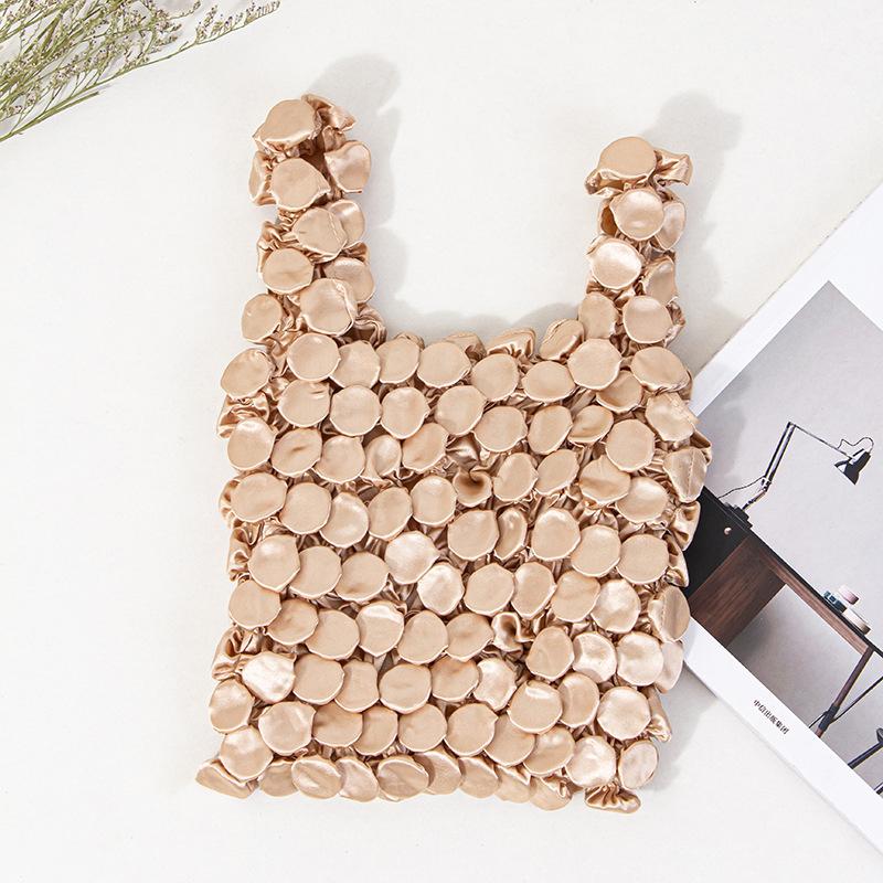 Magic Fold Pleated Storage Bag Telescopic Bubble Elastic Large Capacity Shopping Tote for Travel Grocery Portable Stretch Bag