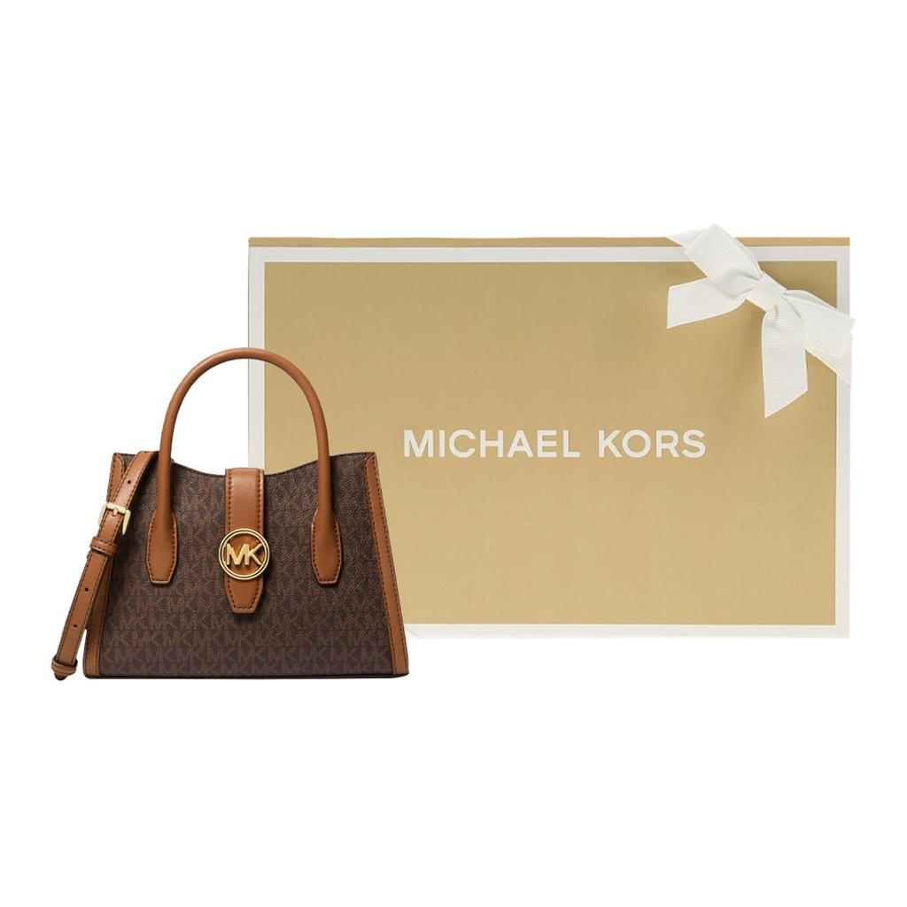 New MICHAEL KORS Gabby Canvas Portable Crossbody Bag Shoulder Bag Small Size Women's Hazelnut Berry 35S3G5GS5B-200